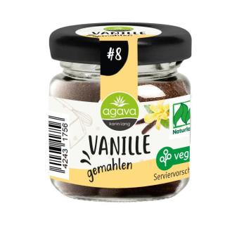 Vanille, gemahlen im Glas